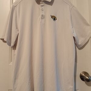 Cutter & Buck Jacksonville Jaguars Polo Men Size Large White NFL Golf